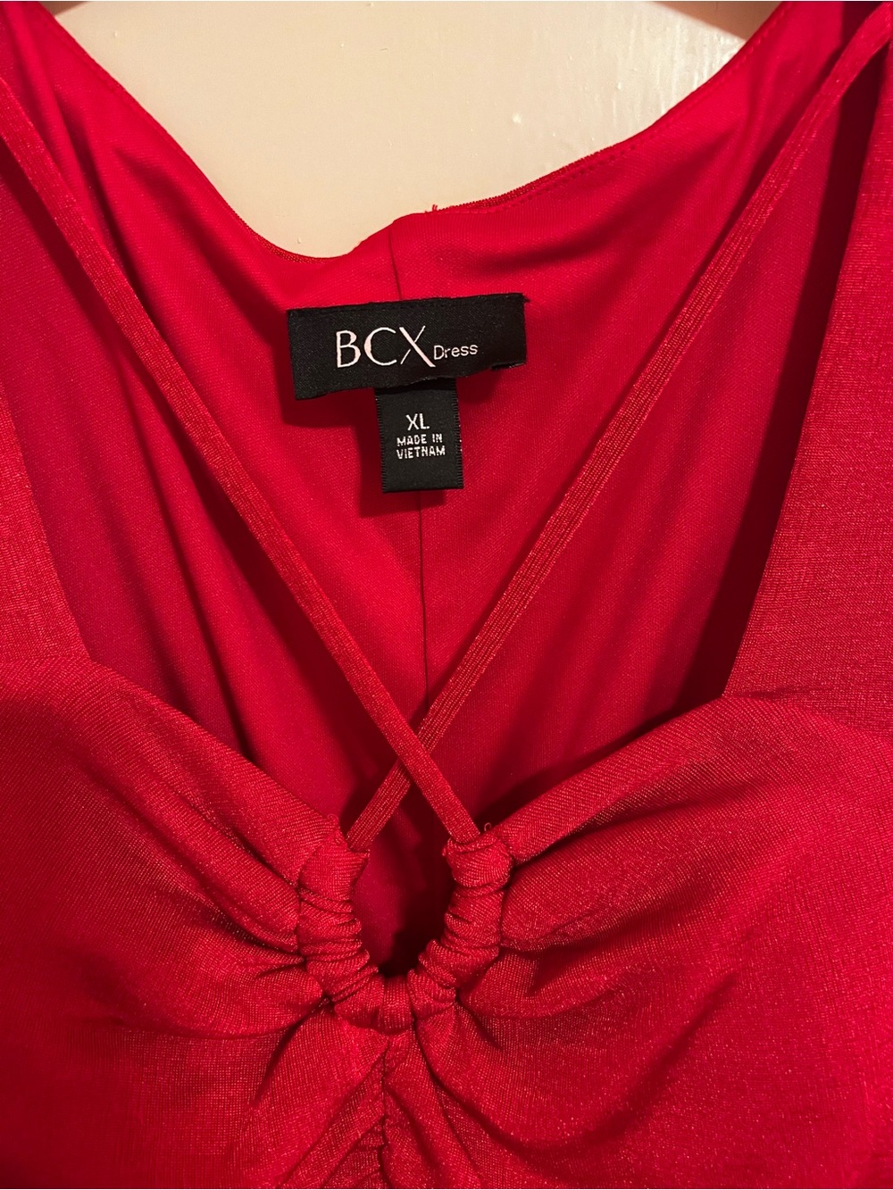 BCX Red Ruched Mini Dress - Picture 3 of 8